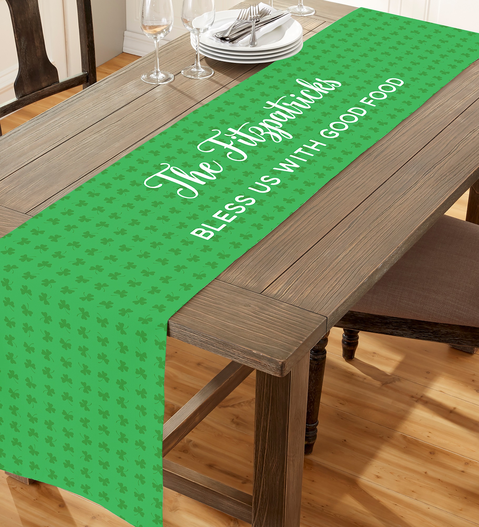 St. Patrick's Personalized Table Runner